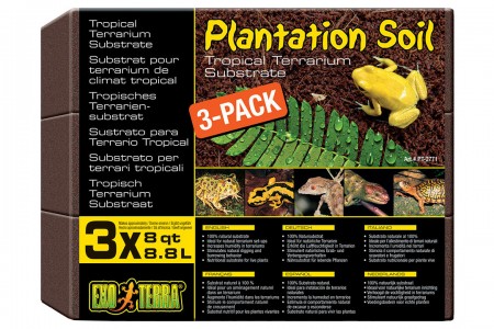 Грунт для террариума Exo Terra Plantation Soil Brick, кокосовая крошка, 8,8 л