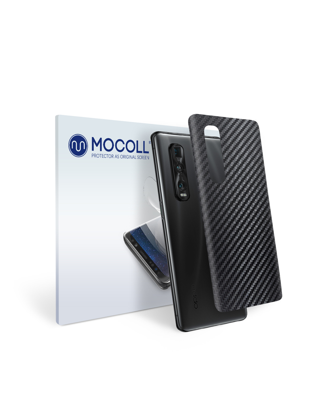

Пленка защитная MOCOLL для задней панели OPPO A11 карбон прозрачный