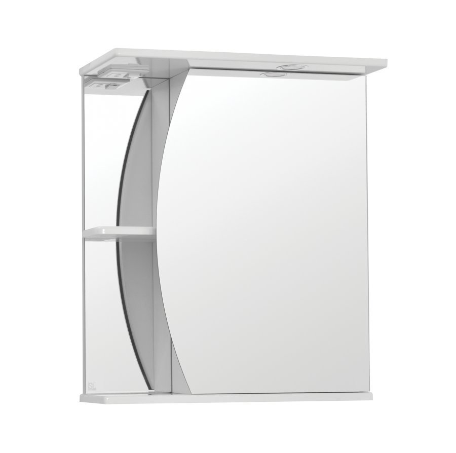 Зеркало-шкаф Style Line Эко Волна Камелия 60/С белый распашной шкаф ливерпуль ясень ваниль белый без карниза