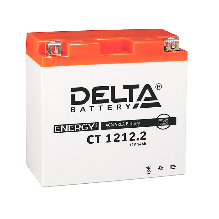 фото Аккумулятор delta battery 12 а/ч прямая l en180 а 150x86x131 ct 1212 delta battery арт. c