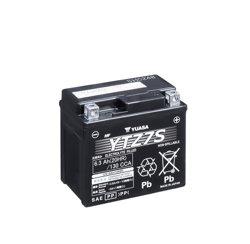 

Аккумулятор GS Yuasa YTZ7S GS 12В 6Ач 130CCA 113x70x105 мм Обратная (-+)