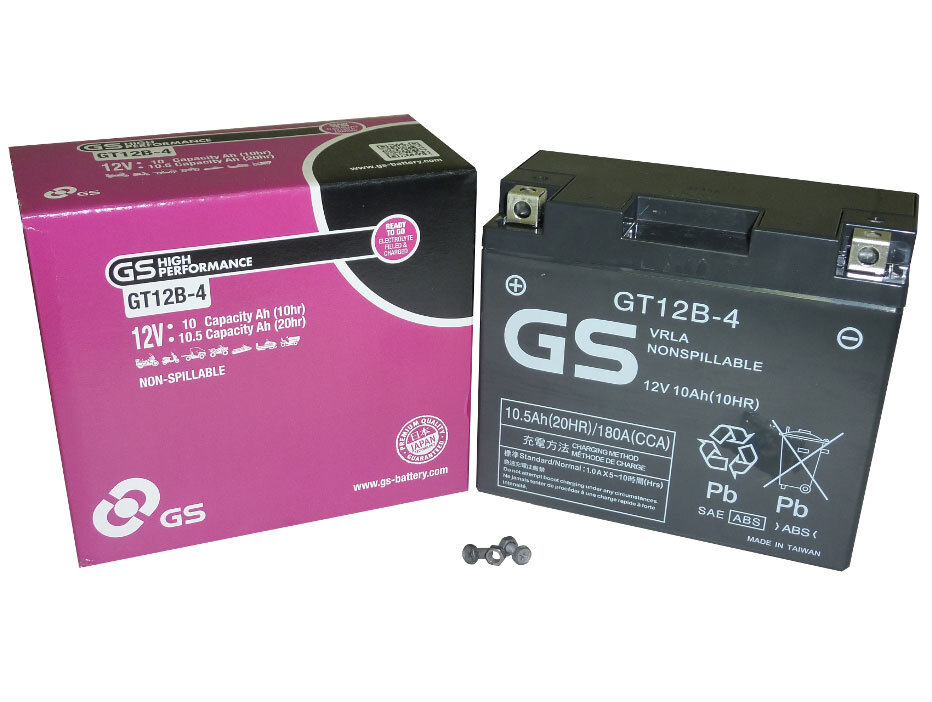 

Аккумулятор GS Yuasa GT12B-4 12В 10Ач 180CCA 151x70x131 мм Прямая (+-)