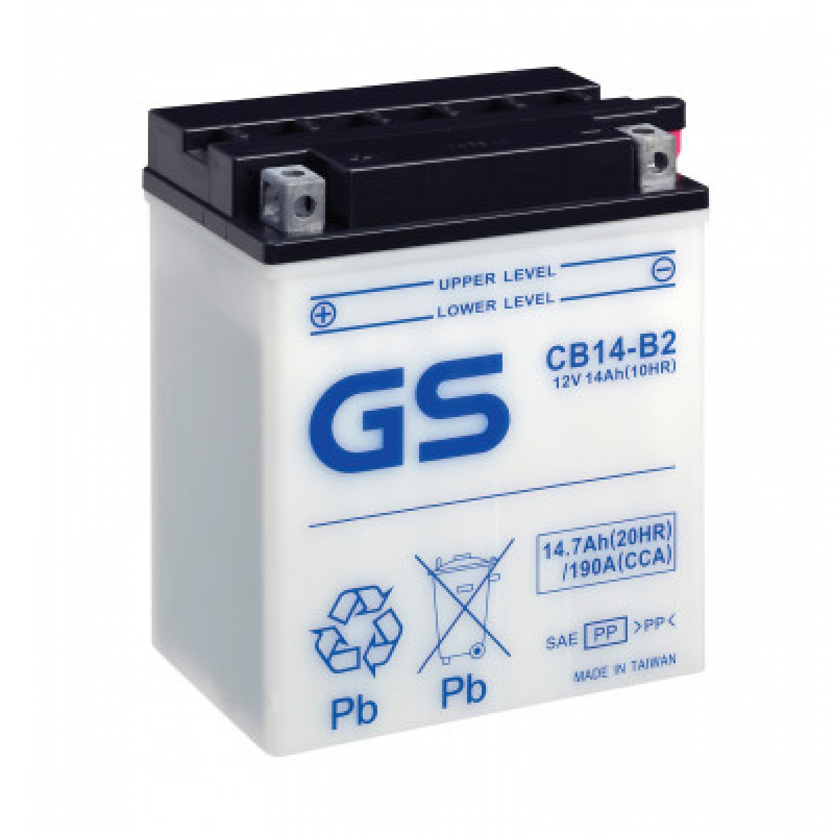 

Аккумулятор GS Yuasa CB14-B2 12В 14Ач 190CCA 136x91x169 мм Прямая (+-)