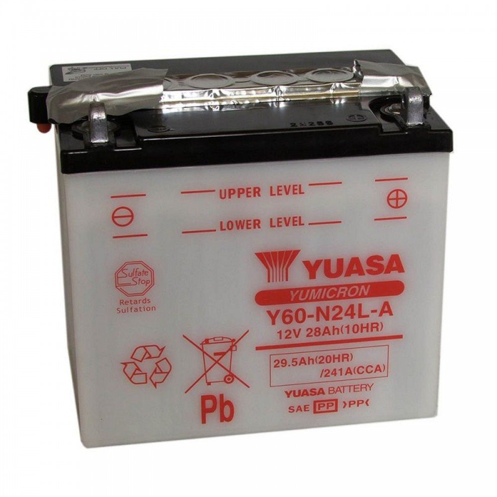 

Аккумулятор GS Yuasa C60-N24L-A 12В 29,5Ач 300CCA 184x125x158 мм Обратная (-+)
