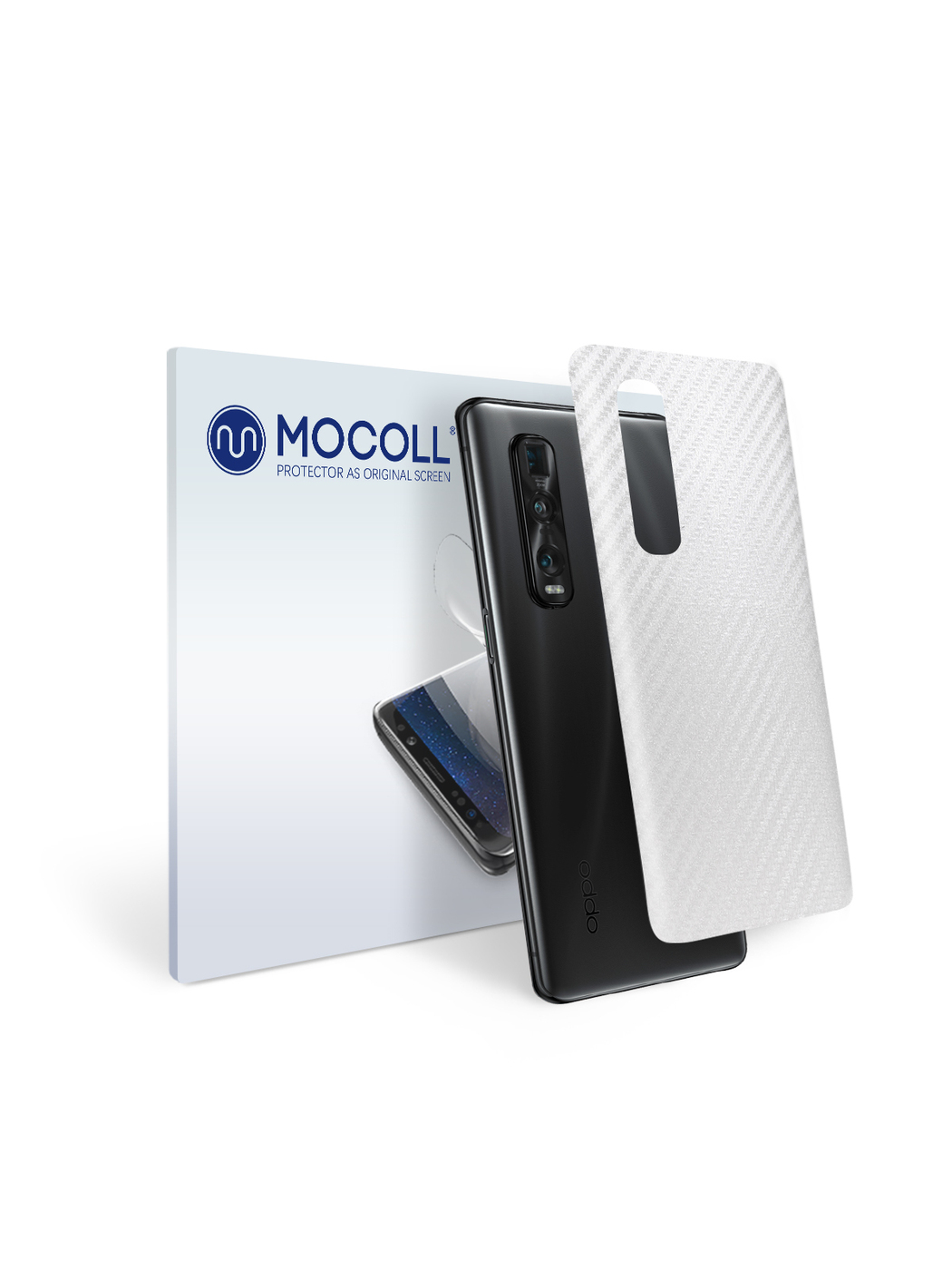 

Пленка защитная MOCOLL для задней панели OPPO R11 карбон прозрачный