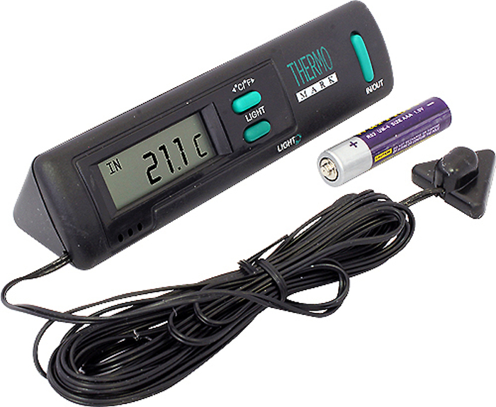 фото Термометр автомобильный autostandart, цифровой, с датчиком температуры и подсветкой