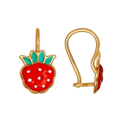 

Серьги из красного золота SOKOLOV 027346, эмаль, 027346