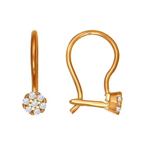 

Серьги женские из серебра SOKOLOV 93020446, фианит, 93020446