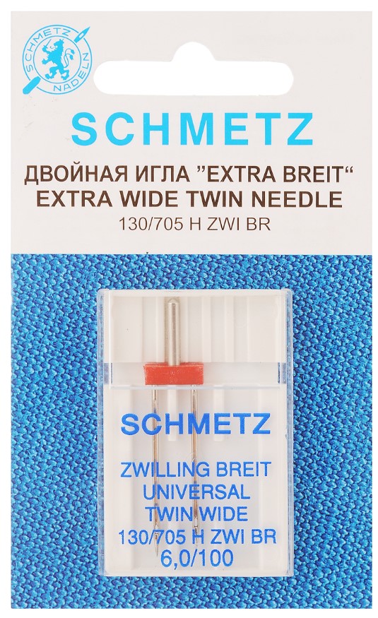 

Иглы стандартные двойные Schmetz 130 705H ZWI BR № 100 6.0, 1 шт
