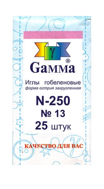

Иглы для ручного шитья "Gamma", гобеленовые, 25 штук, арт. N-250