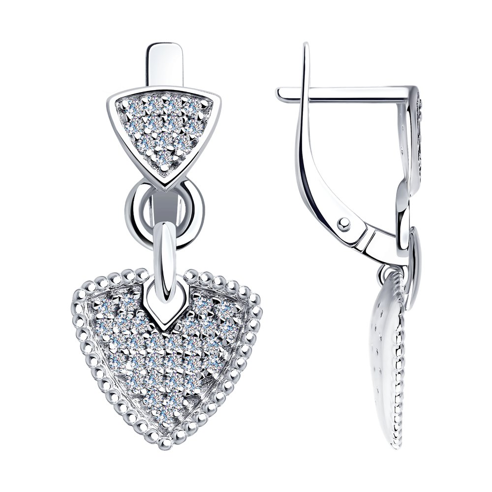 

Серьги женские из серебра SOKOLOV 94023847, фианит, 94023847