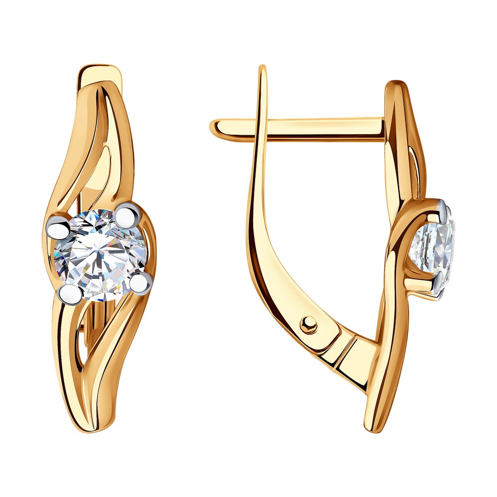 

Серьги женские из золота Diamant 51-120-00837-1, фианит, 51-120-00837-1