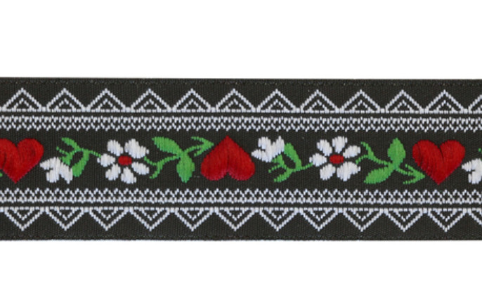 

Тесьма жаккардовая, 2,5 см x 25 м, цвет: черный, арт. 25980