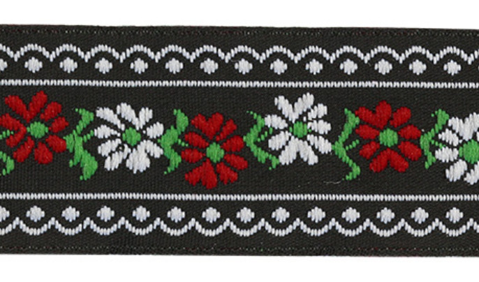 

Тесьма жаккардовая, 25 мм x 10 м, цвет: черный, арт. 25982