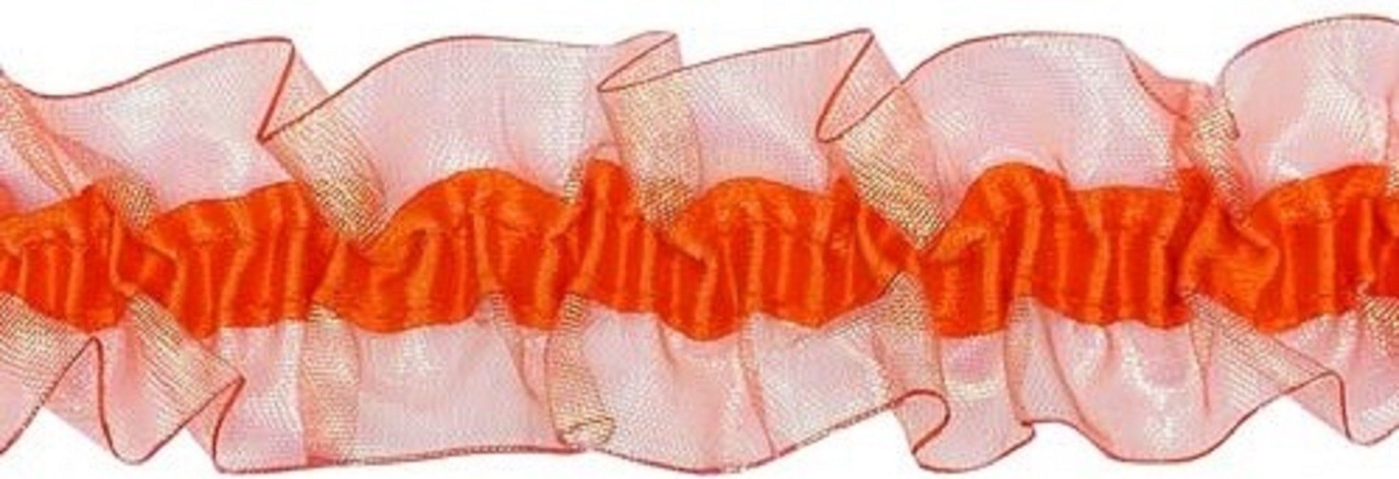 

Тесьма-рюш эластичная, двухсторонняя, цвет: красный, 40 мм x 9,14 м, арт. 1AS-107