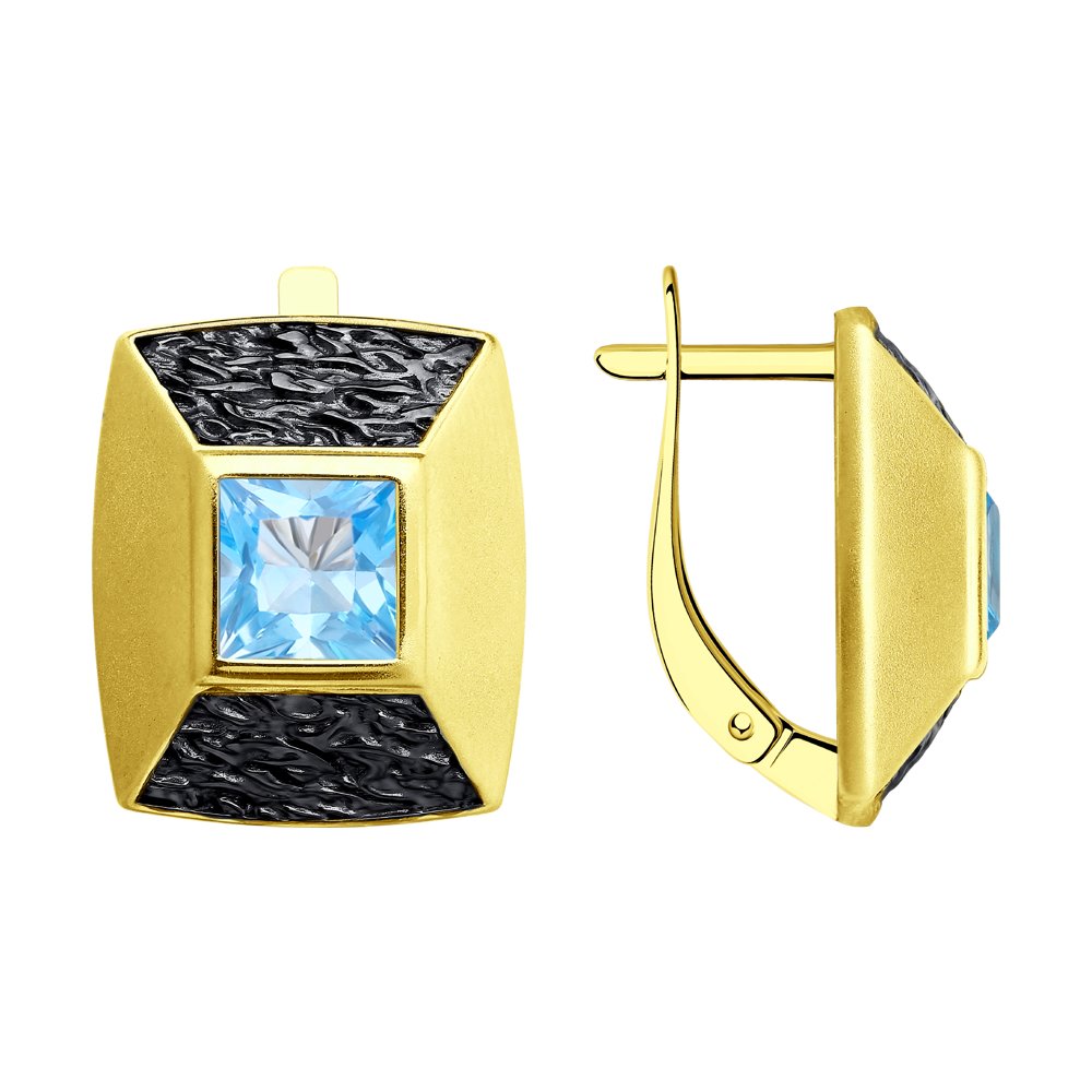 

Серьги женские из серебра SOKOLOV 92022298, топаз