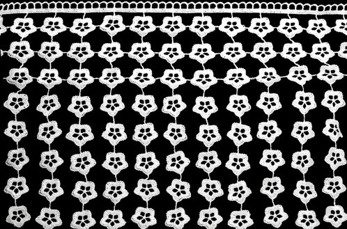 

Кружево гипюр с подвесками, цвет: белый, 20 см x 13,72 м, арт. 1AS-366-2