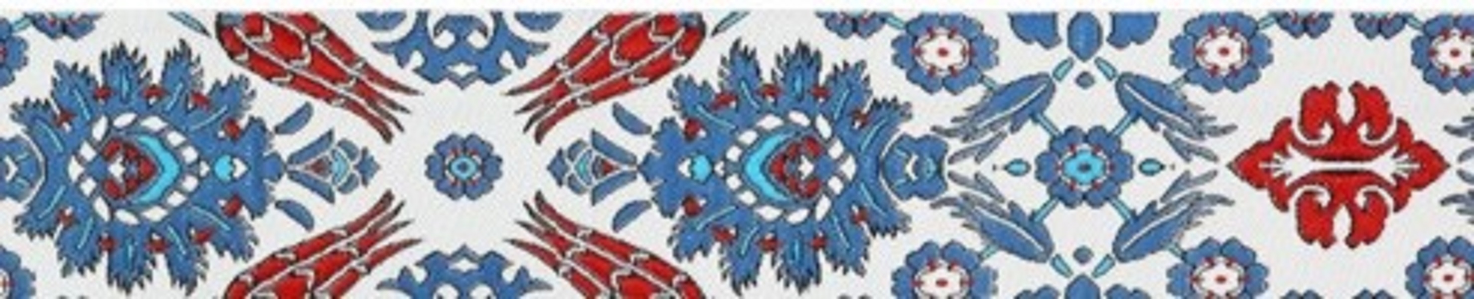 

Тесьма жаккардовая, цвет: белый, синий, 50 мм x 10 м, арт. 50130
