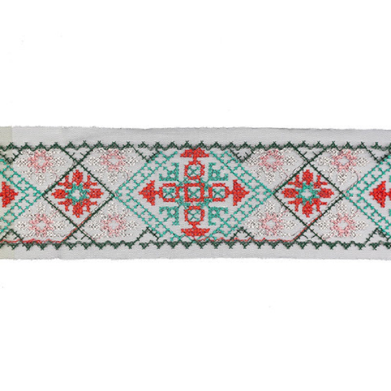 

Тесьма на сетке, 8,5 см, 25 м, цвет: черный, арт. 1AS-390