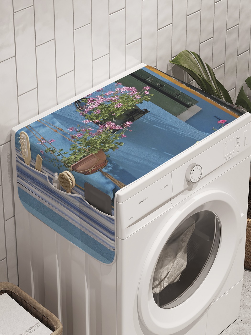 фото Органайзер "дыхание весны" на стиральную машину, 45x120 см ambesonne