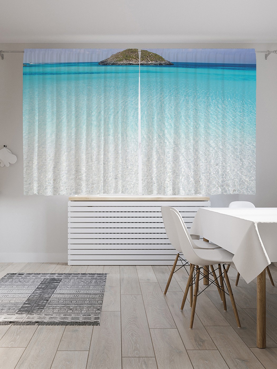 

Шторы под лён «Безлюдный остров», серия Oxford DeLux, 290х180 см