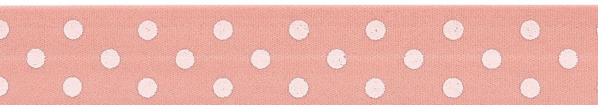 фото Резинка окантовочная "в горошек", цвет: розовый, 20 мм x 22,86 м, арт. 3ar231 айрис-пресс