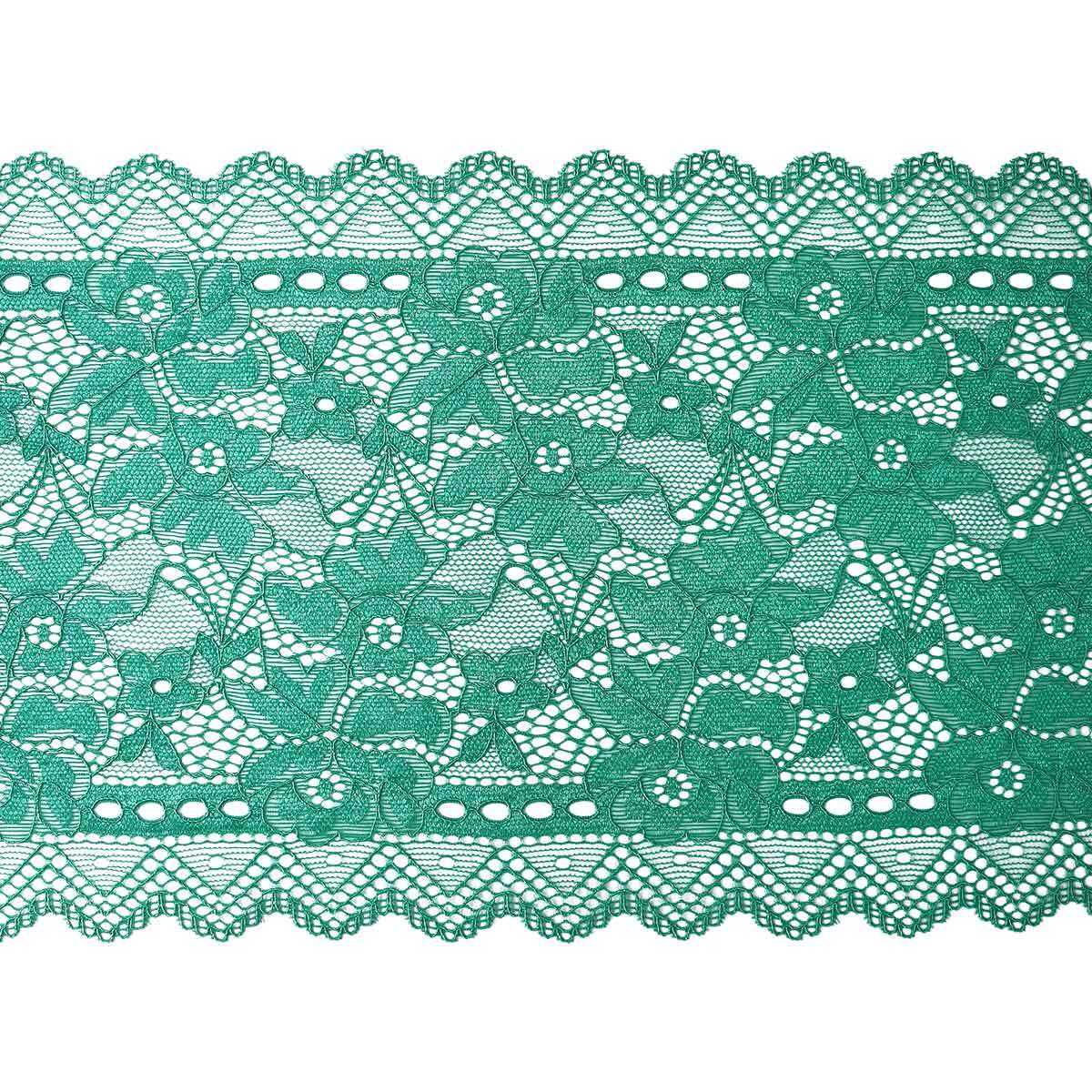

Кружево эластичное АЙРИС, арт. 3AR358 (зеленый), 18 см*9,14 м