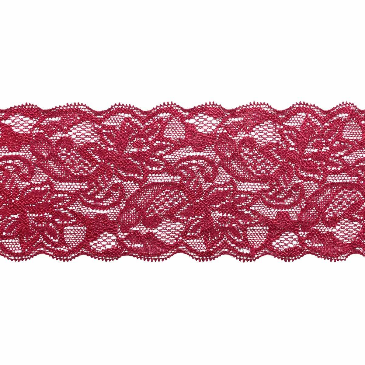 

Кружево эластичное, цвет: красный, 8 см x 9,14 м, арт. 3AR368