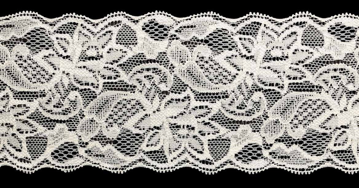 

Кружево эластичное, цвет: молочный, 8 см x 9,14 м, арт. 3AR368