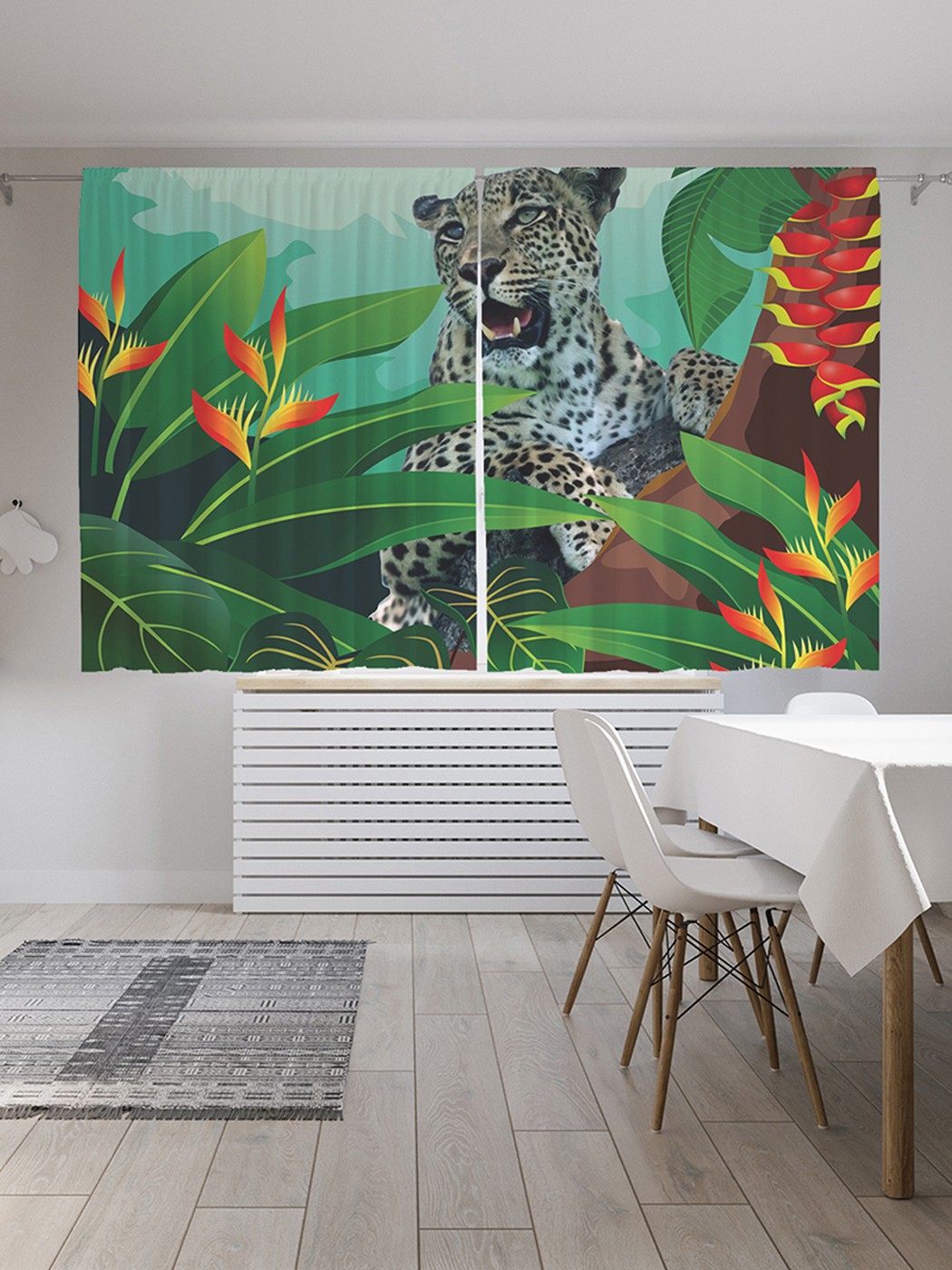 

Шторы под лён «Леопард спрятался», серия Oxford DeLux, 290х180 см