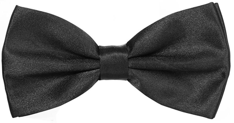 Купить Детская галстук-бабочка атласная черная, Детский галстук-бабочка 2beMan MGB012 черный,