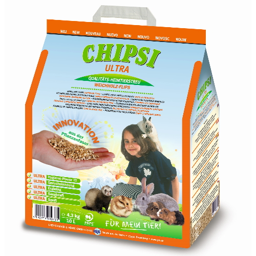 Наполнитель для грызунов Chipsi Ultra, впитывающий, 4,3 кг, 10 л
