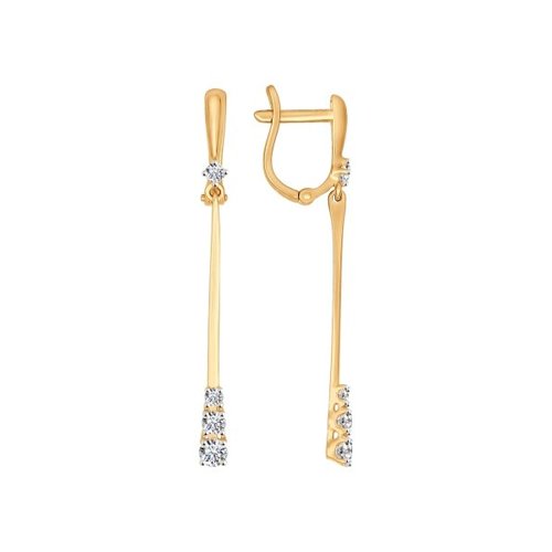 

Серьги женские из золота SOKOLOV 81020212, фианит, 81020212
