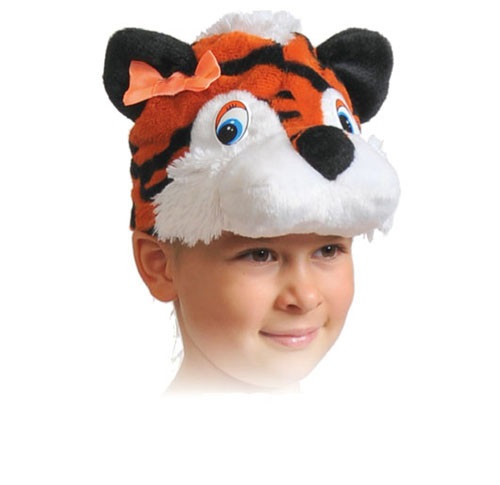 

Карнавальная маска-шапка Карнавалофф Тигрица размер 53, Разноцветный