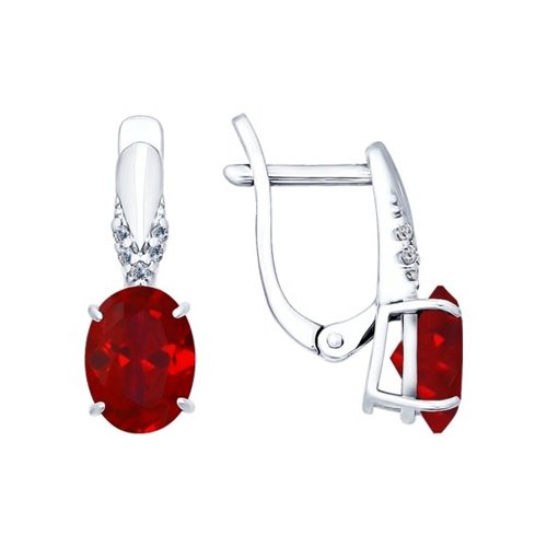 

Серьги из серебра SOKOLOV 84020020, корунд/фианит, 84020020