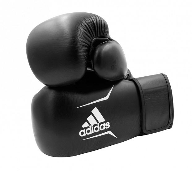 фото Боксерские перчатки adidas speed 175 белые/черные, 10 унций