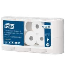 Туалетная бумага TORK Premium 2-слойная, спайка 8 шт. х 23 м туалетная бумага снежок 1 слой 73 м белая
