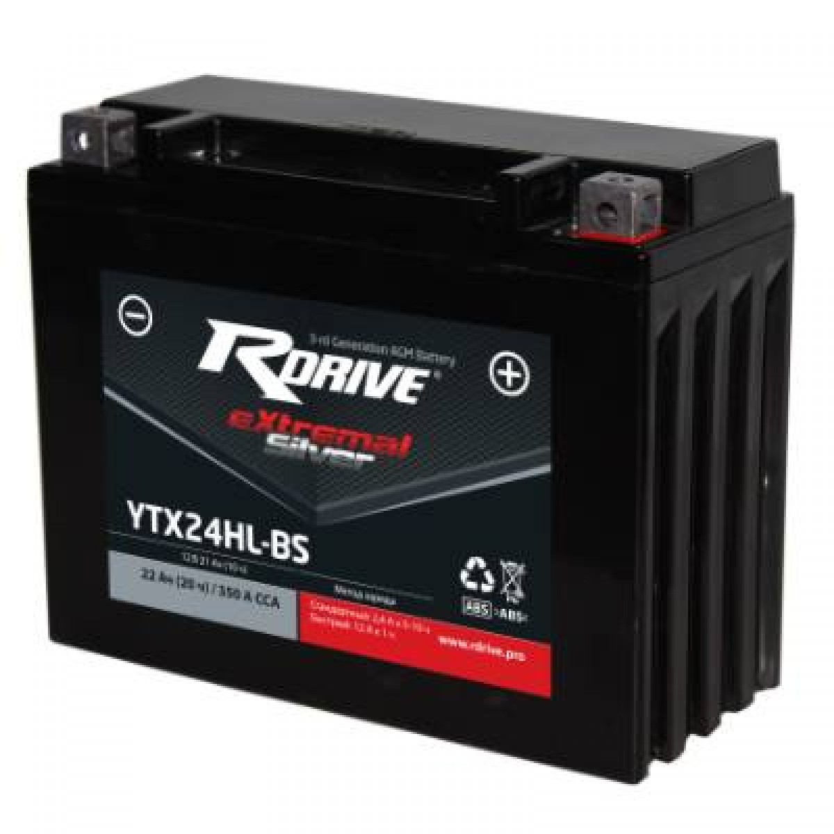 

Аккумулятор Silver RDRIVE-YTX24HL-BS SL 12В 21Ач 350CCA 205x87x162 мм Обратная (-+)