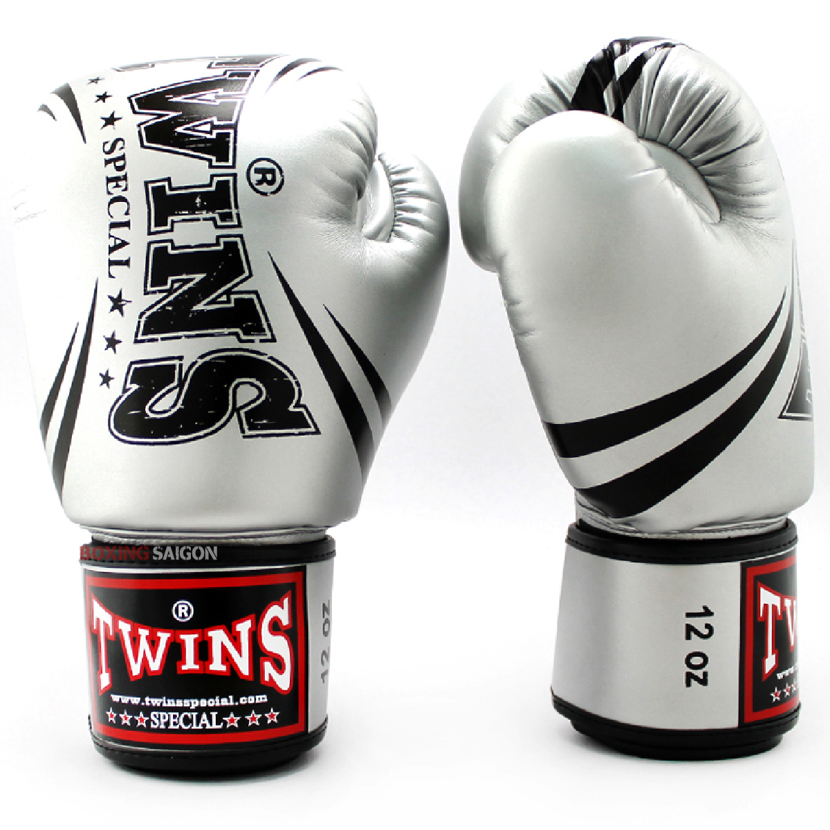 

Боксерские перчатки Twins FBGVS3-TW6 Fancy Boxing Gloves серебристые, 12 унций, FBGVS3-TW6 Fancy Boxing Gloves