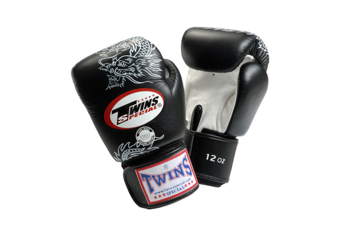 фото Боксерские перчатки twins special fbgvl3-6 fancy boxing gloves черно-серебряные