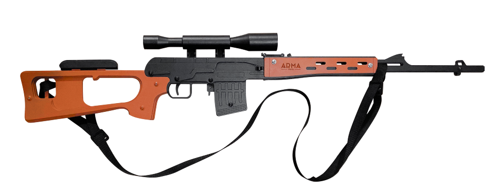 Резинкострел игрушечный Arma.toys Снайперская винтовка Драгунова СВД, стреляет резинками