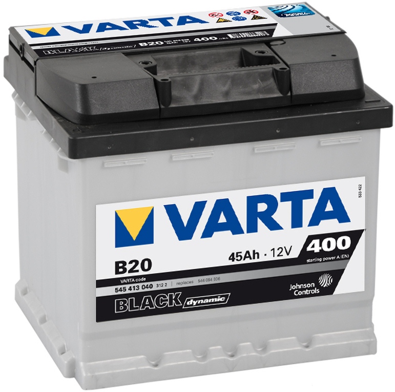 фото Аккумулятор varta black dynamic 45 а/ч 545 413 040 прямая l+ en 400a 207x175x190 b20 545 4