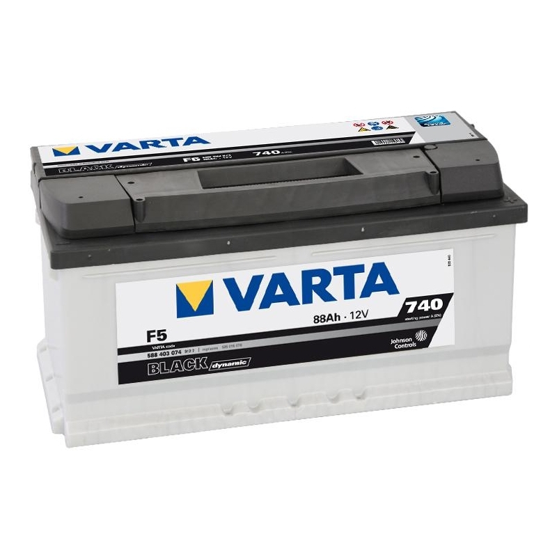 фото Аккумулятор varta black dynamic 12v 88ah 740a 19,78kg (r ) 353х175х175 мм varta арт. 58840