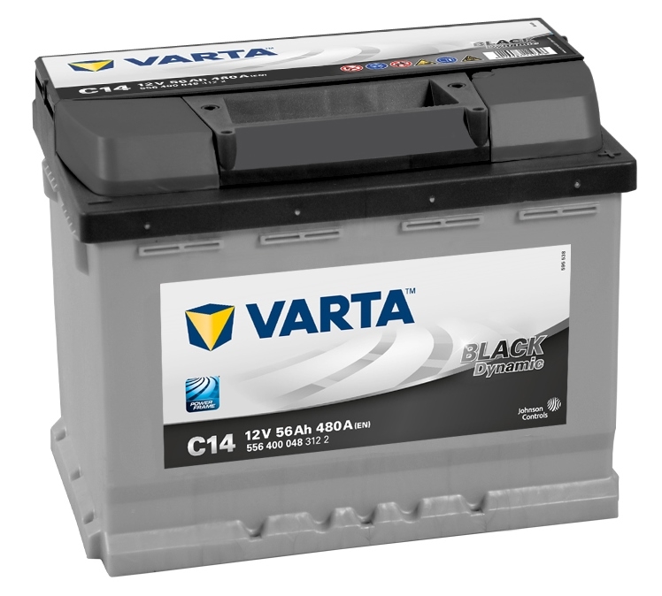 фото Аккумулятор varta black dynamic 12v 56ah 480a (r+) 13,47kg 242x175x190 мм