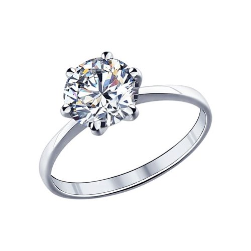 

Кольцо из серебра р. 19 SOKOLOV 89010003, фианит, 89010003