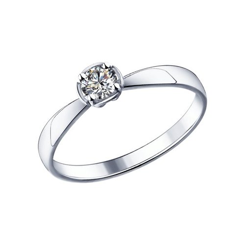 

Помолвочное кольцо женское SOKOLOV из серебра с фианитом 89010015 р.18, 89010015