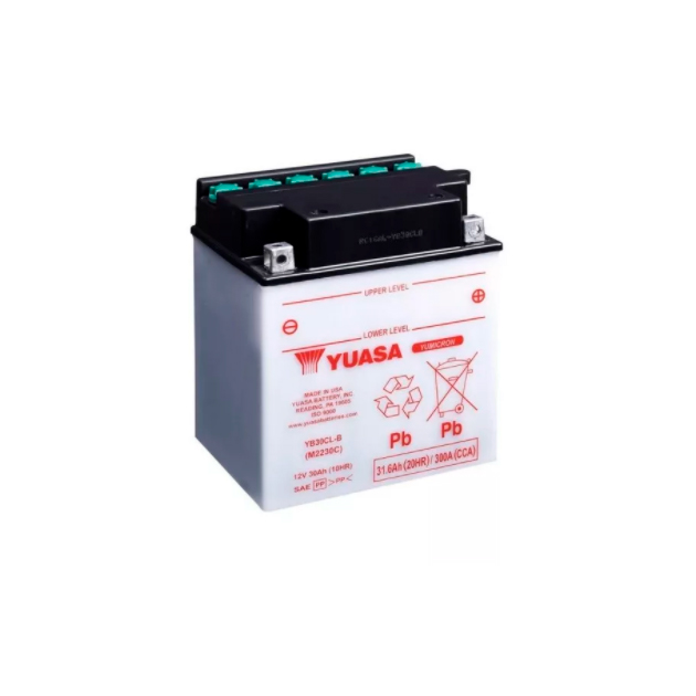 

Аккумулятор Yuasa YB30CL-B 12В 30Ач 300CCA 168x132x193 мм Обратная (-+)