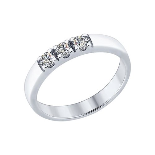 

Кольцо из серебра с фианитом р. 18 SOKOLOV 89010059, 89010059