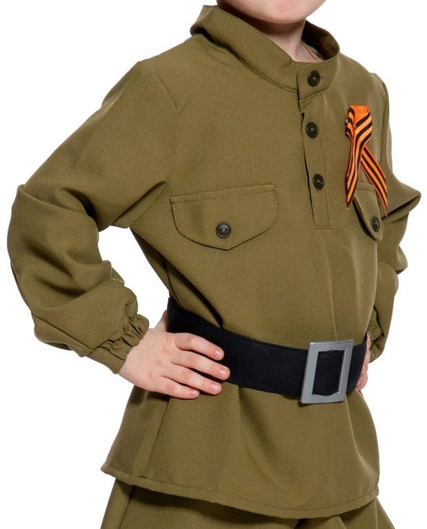 фото Карнавальный костюм карнавалофф военный, цв. хаки р.122