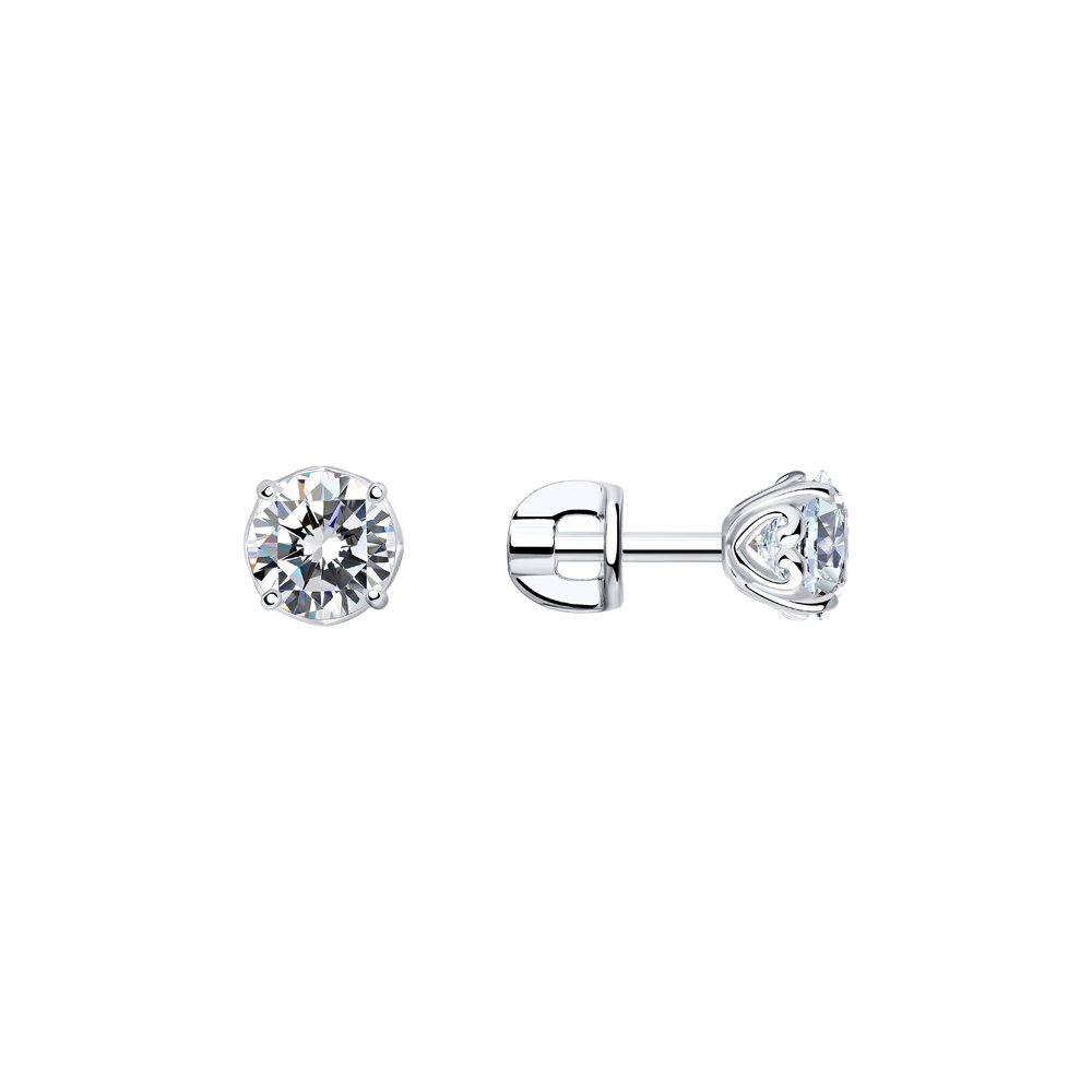 

Серьги-пусеты из серебра SOKOLOV 89020003, фианит, 89020003